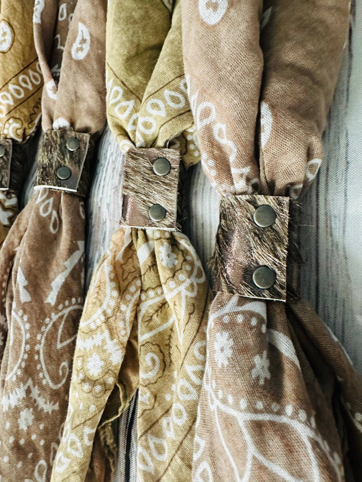 Earth Tones Hand Dyed Bandanas - obligato