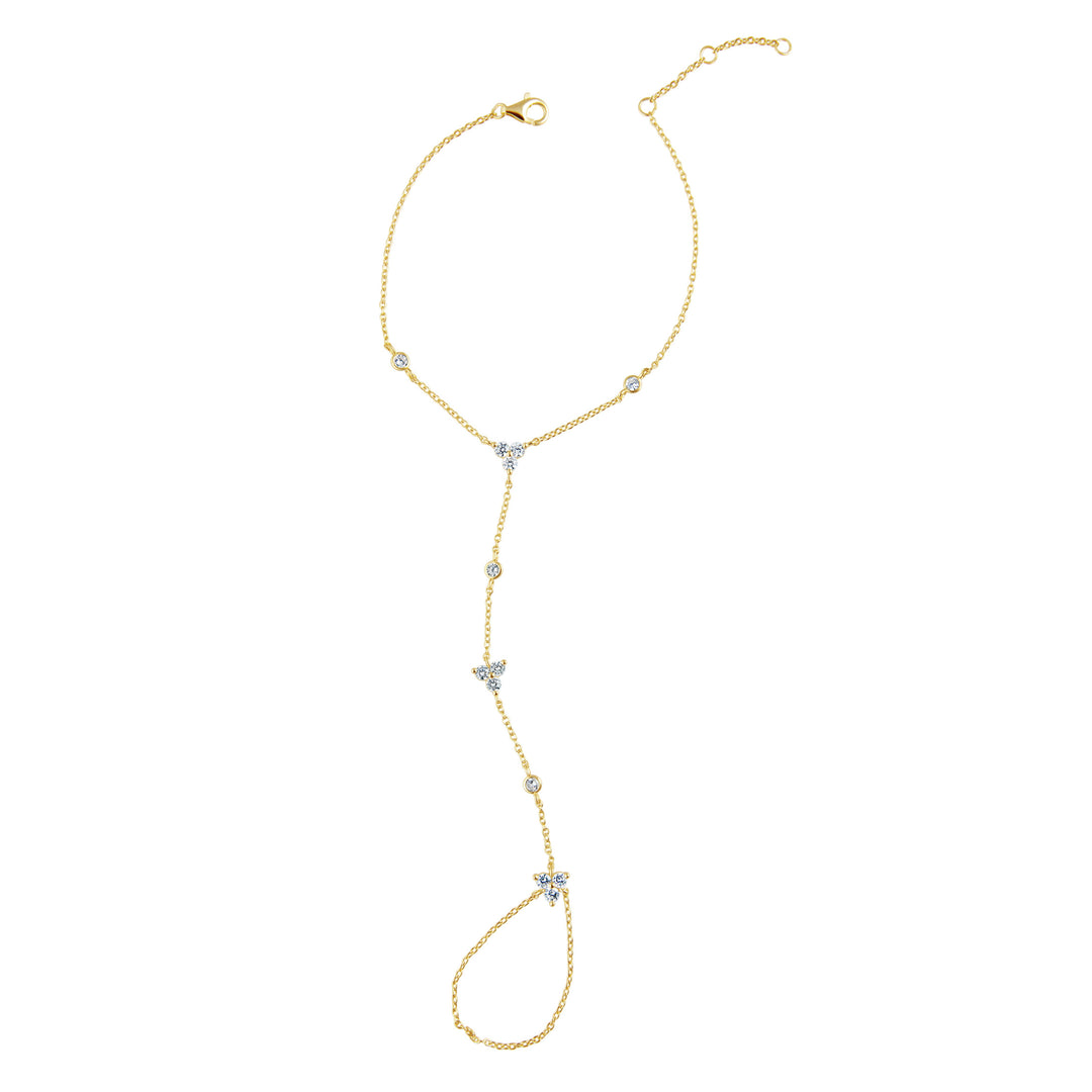 Kira Hand Chain Bracelet in Gold