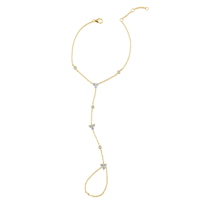 Kira Hand Chain Bracelet in Gold