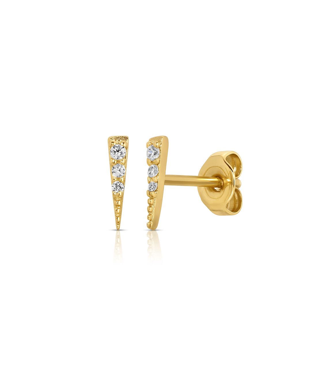 Eden 14K Gold Plated Brass Stud Earring - obligato