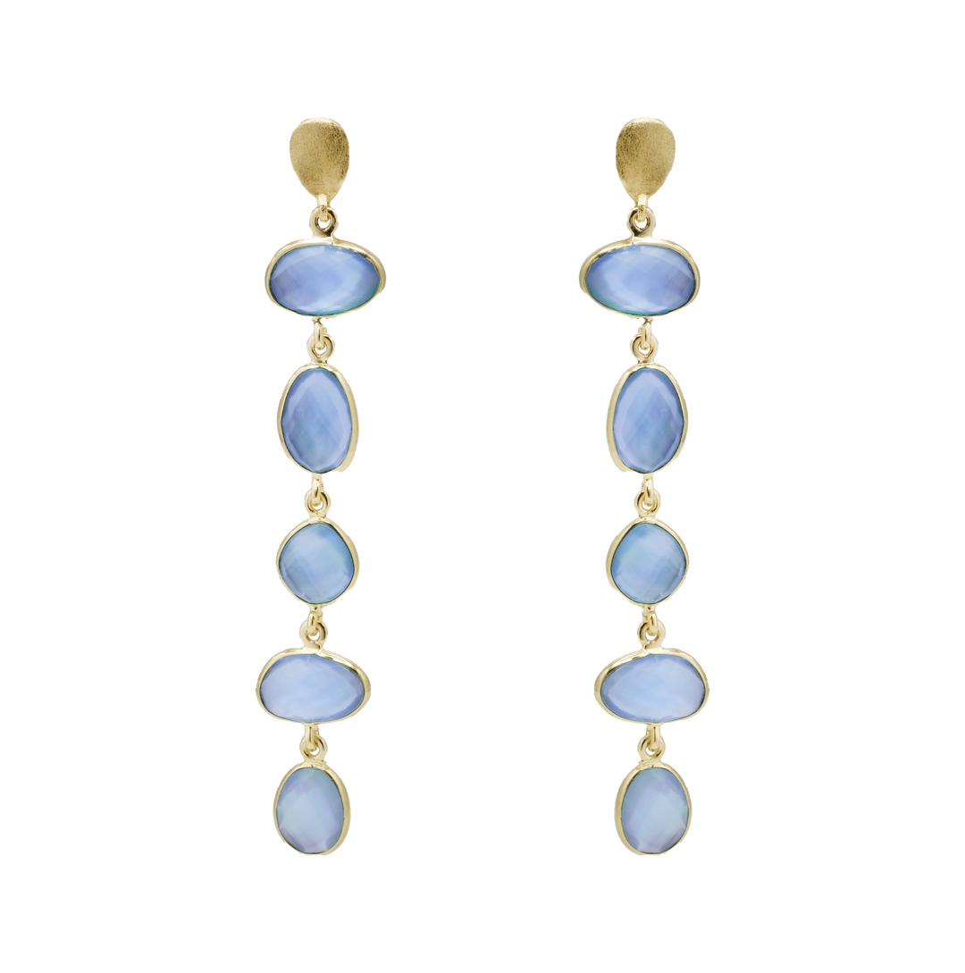 Nana Earrings: Blue topaz