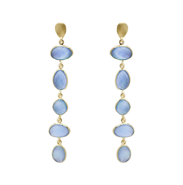 Nana Earrings: Blue topaz