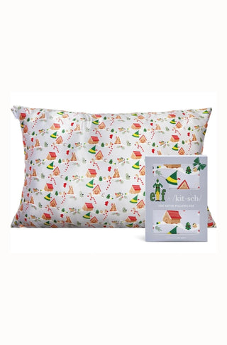 Elf X Kitsch Satin Pillowcase - Periwinkle Christmas - obligato