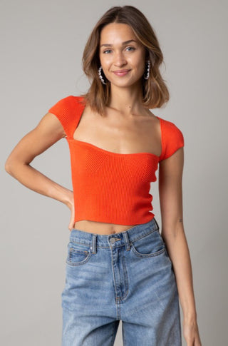 Ella Top in Orange - obligato