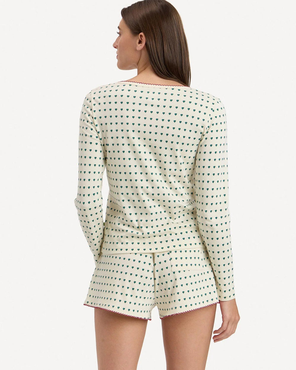 Ellie Shortie PJ Set in Floating Hearts - obligato