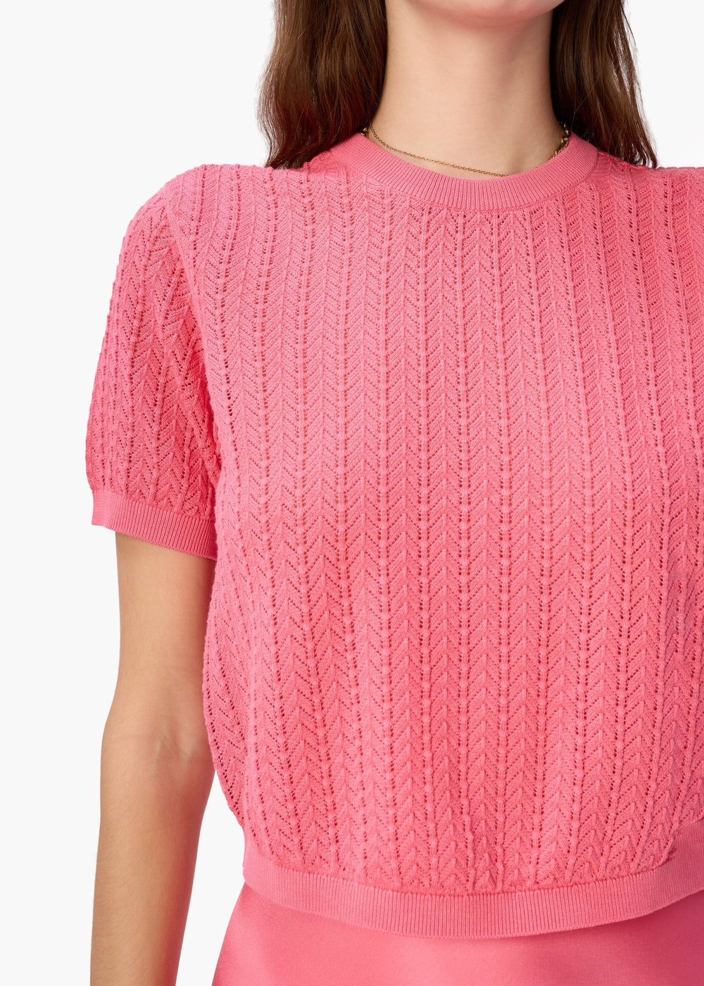 Ellory Cotton Kit Top in Hibiscus - obligato