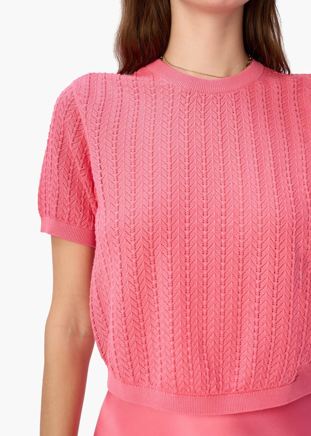 Ellory Cotton Kit Top in Hibiscus - obligato