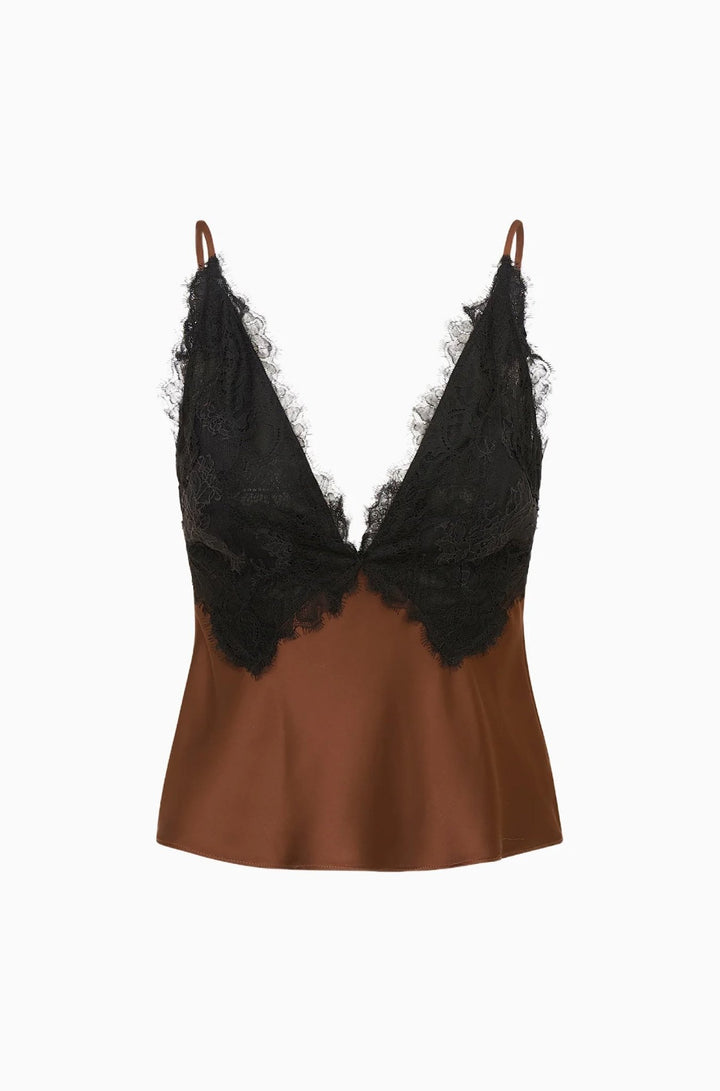 Elloryn Top in Chocolate Brown - obligato