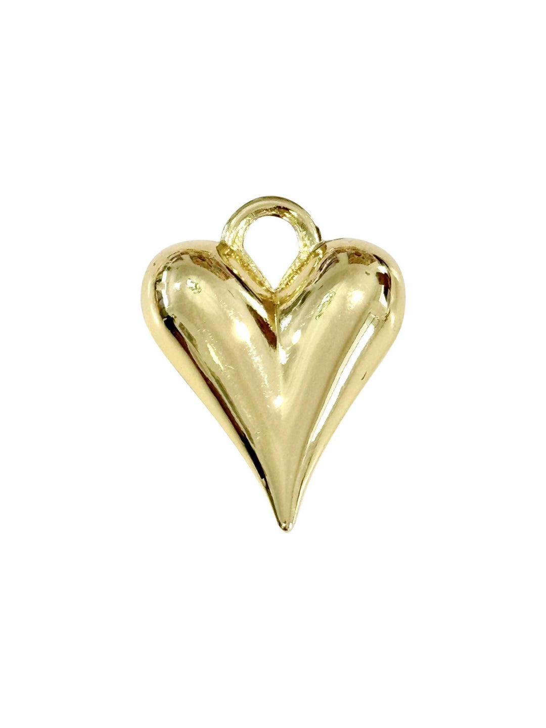 Elongated Gold Heart Scarf Charm - Happy Heart - obligato