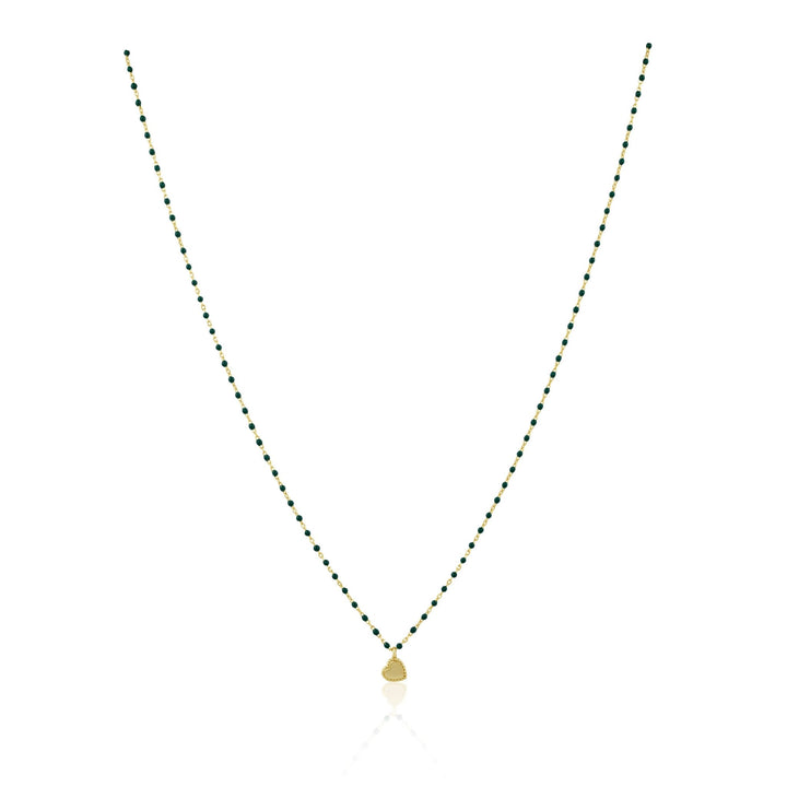 Elsa Mini Heart Necklace Green - obligato