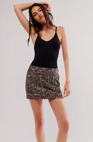 Embellished Mini Skirt in Black - obligato