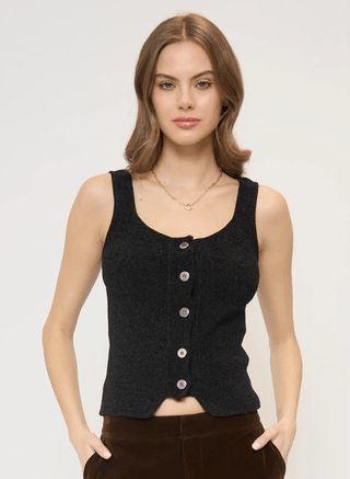 Ember Chenille Button Up Tank - obligato