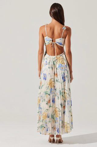 Emese Dress in Blue Floral - obligato