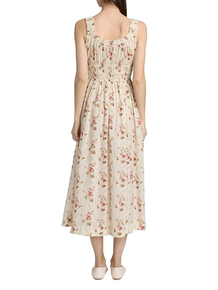 Emmaretta Dress in Blanc Prairie Rose - obligato