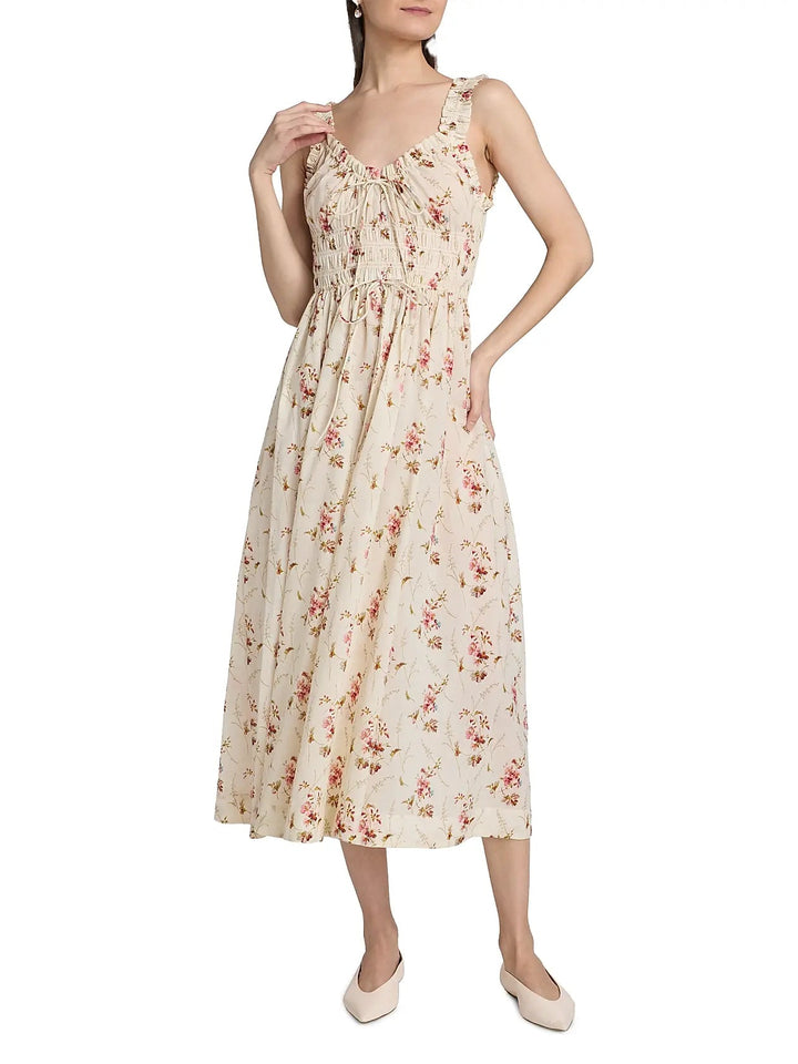 Emmaretta Dress in Blanc Prairie Rose - obligato