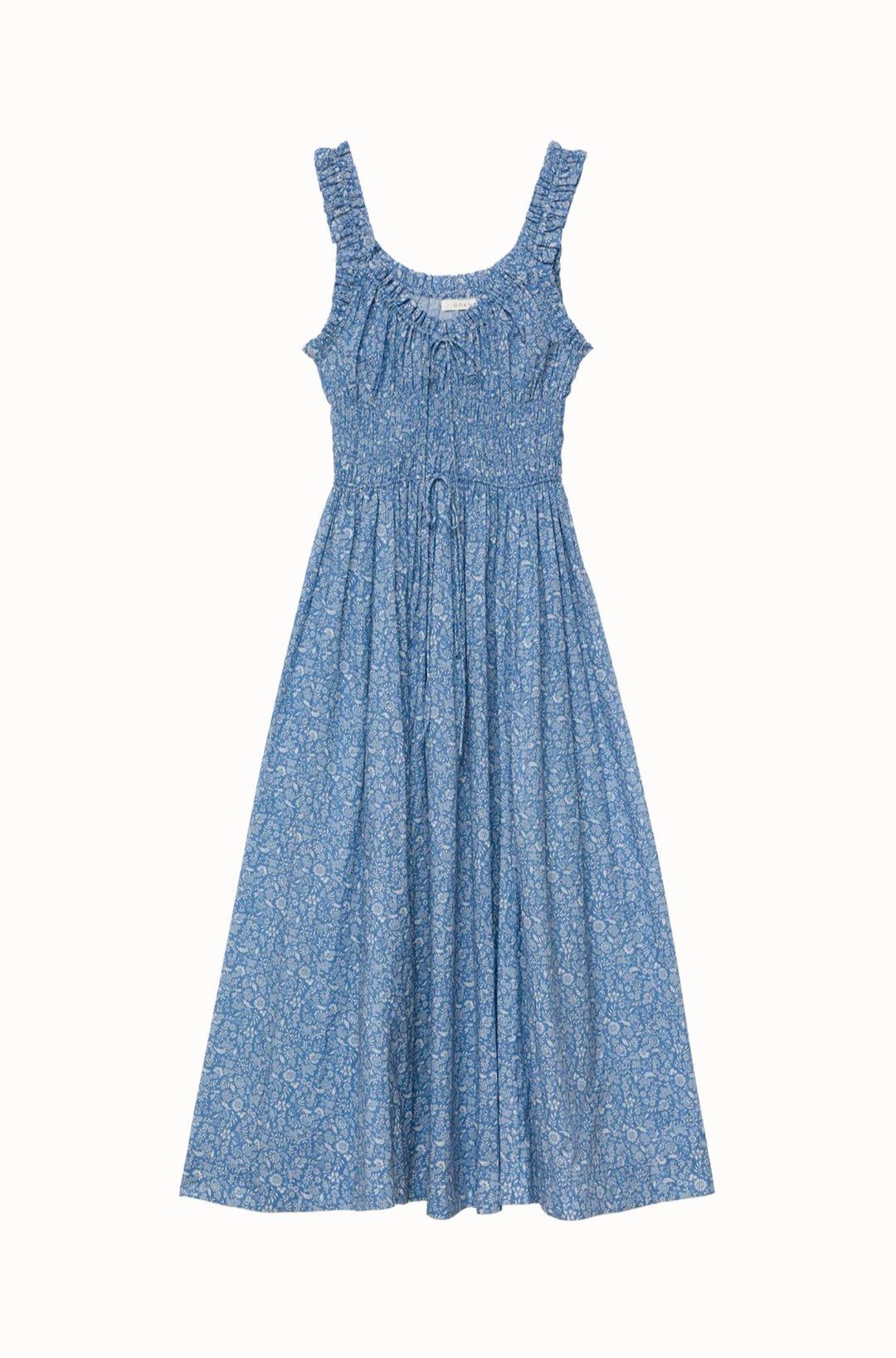 Emmaretta Dress in Blue Garden Bloom - obligato