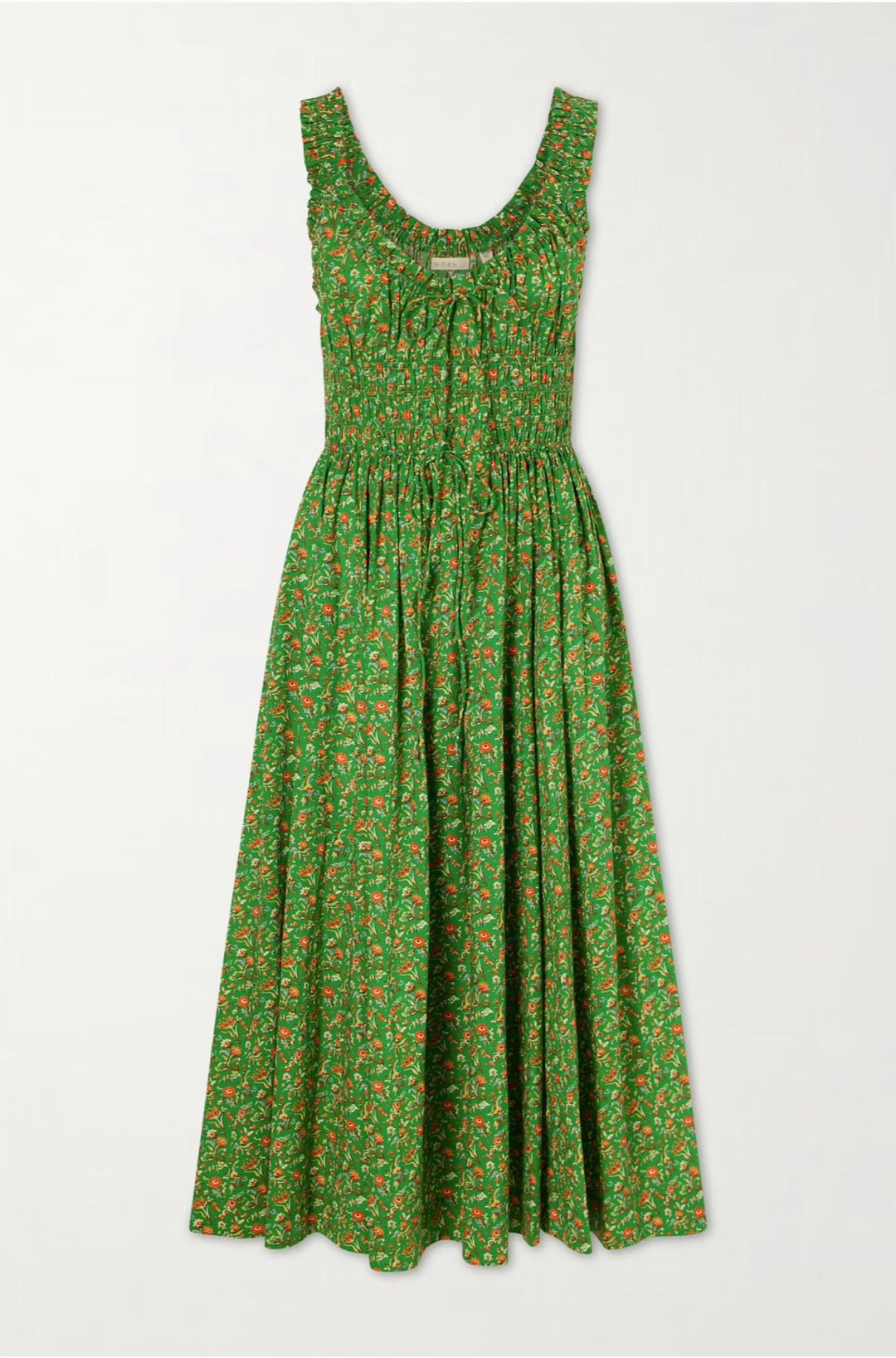 Emmaretta Dress in Emerald Jardin Du Chateau - obligato