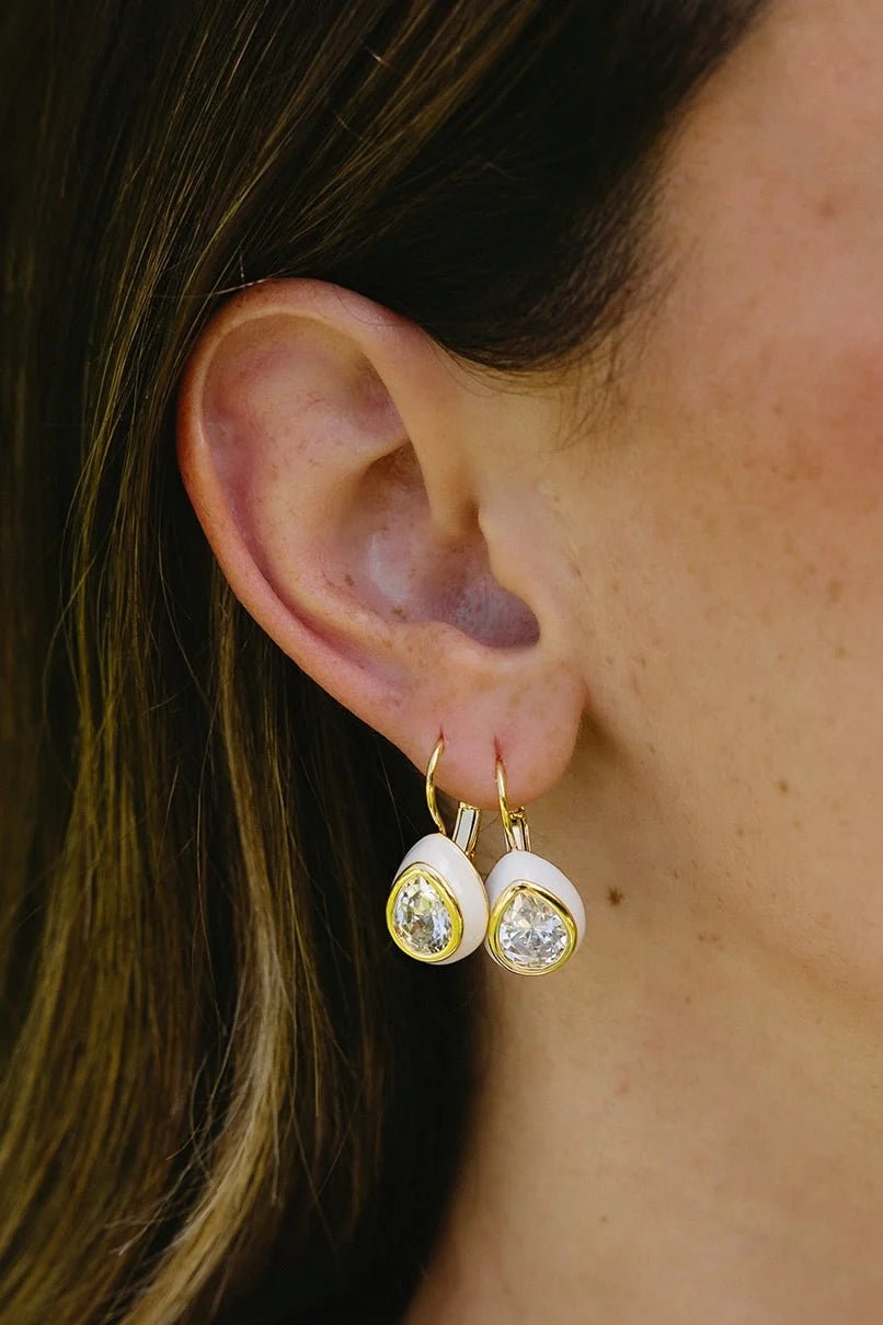 Enamel Pear Earrings - obligato