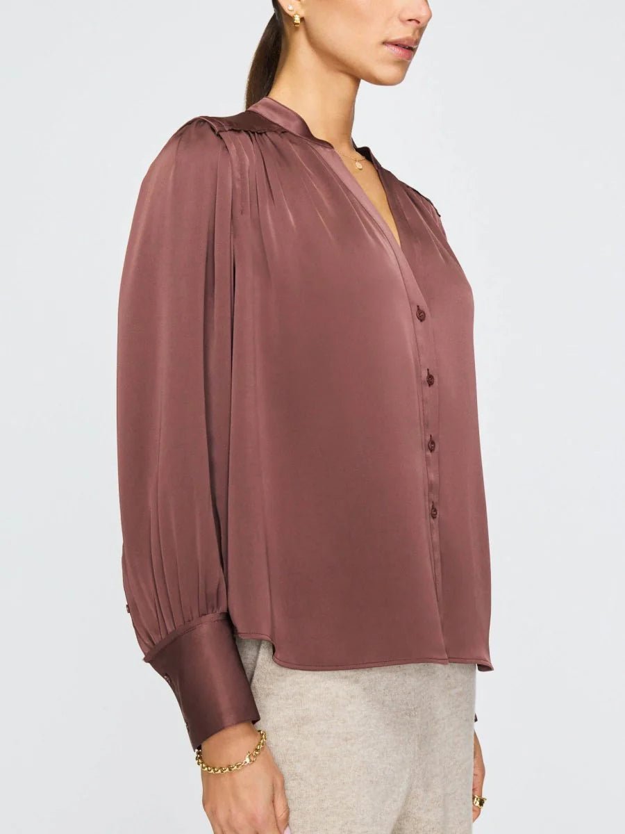 Enna Blouse in Cordovan - obligato