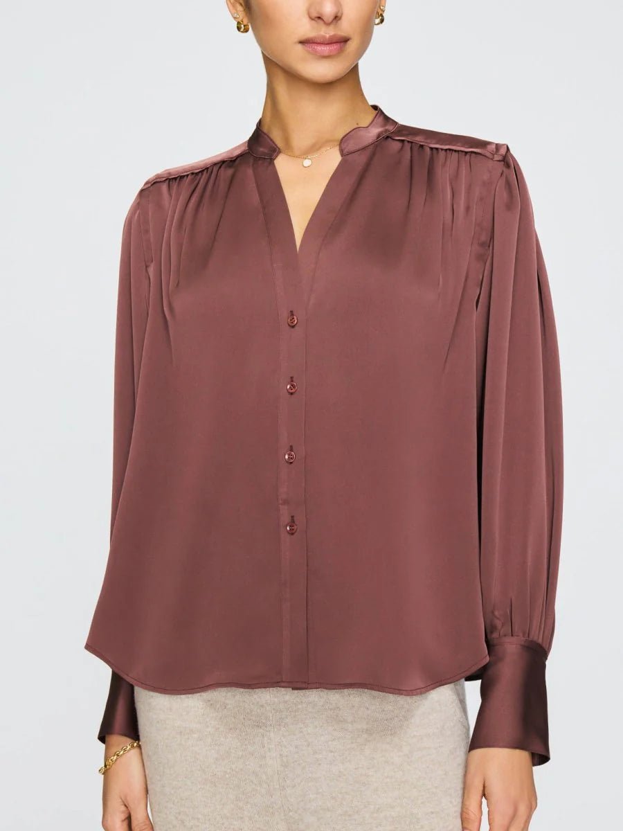 Enna Blouse in Cordovan - obligato