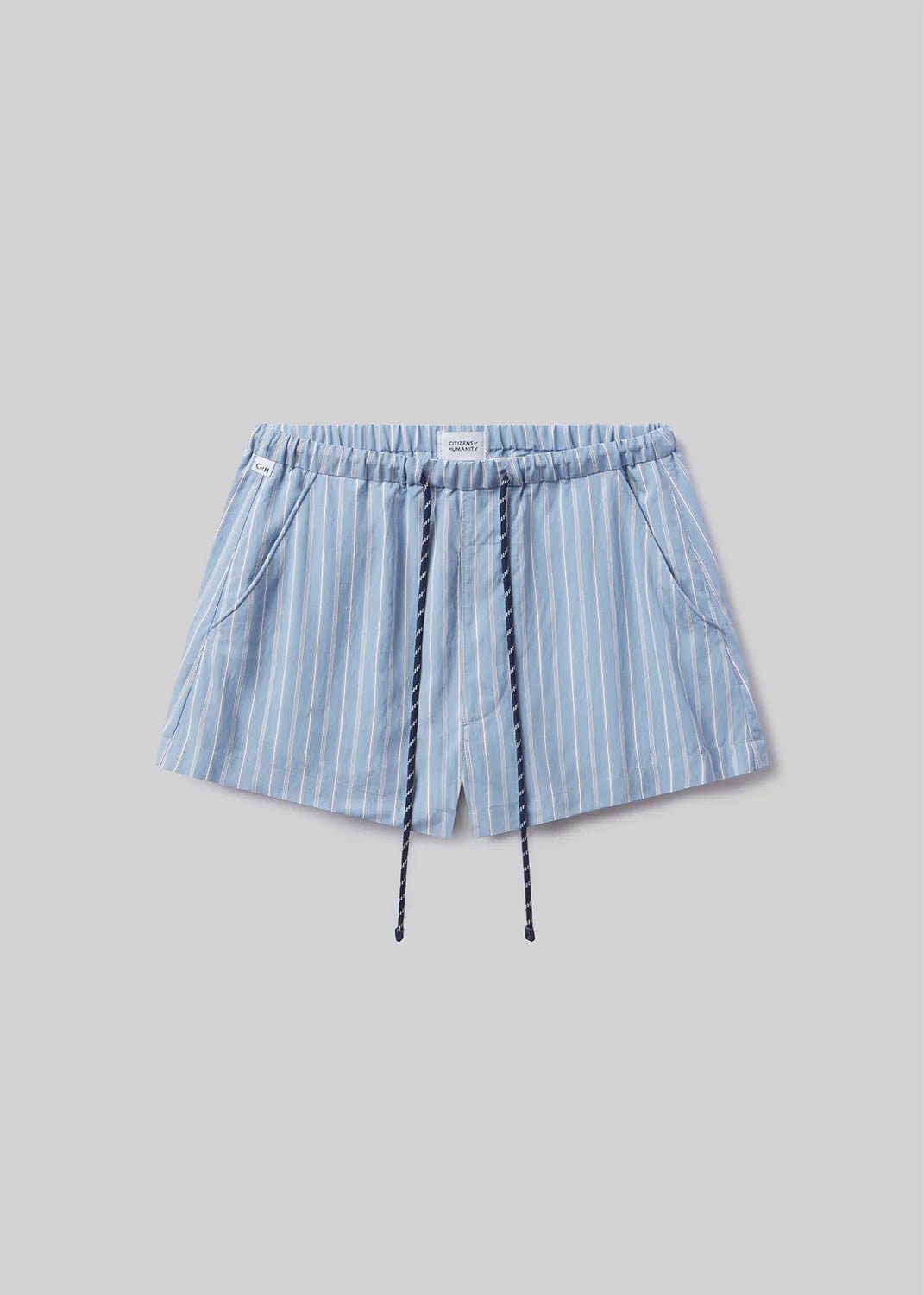 Este Drawstring Short In Capri Stripe - obligato