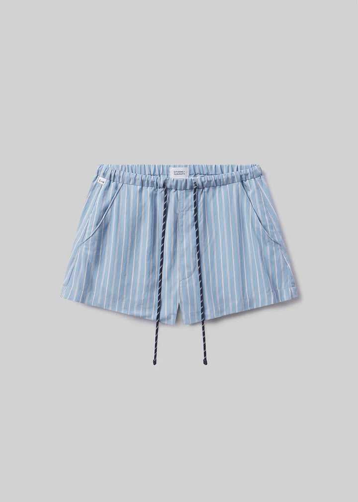 Este Drawstring Short In Capri Stripe - obligato