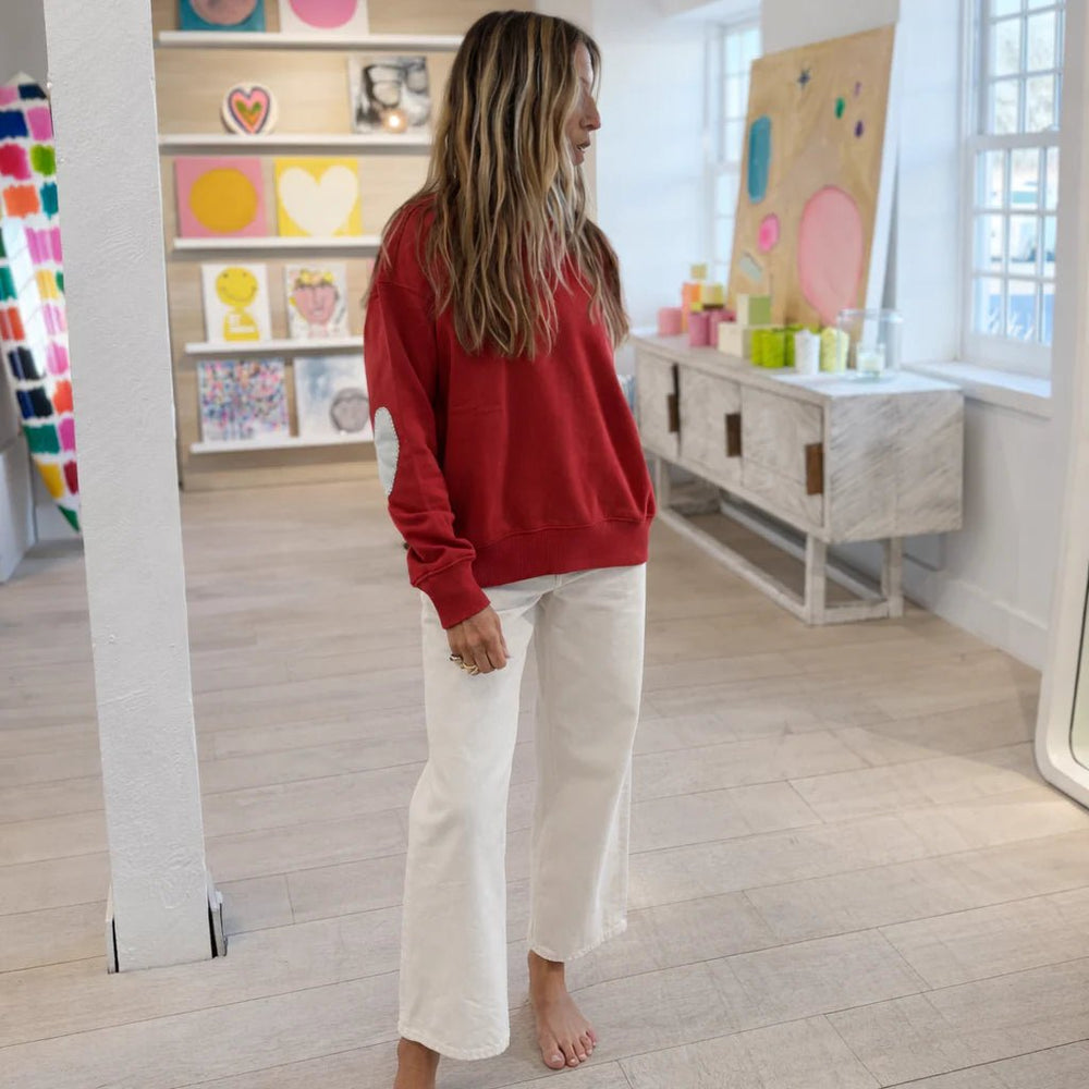 Ex - Boyfriend Patchwork Sweatshirt in red - obligato