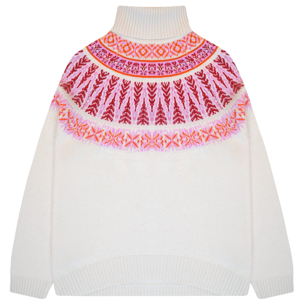 Fairisle Roll Collar Sweater - obligato
