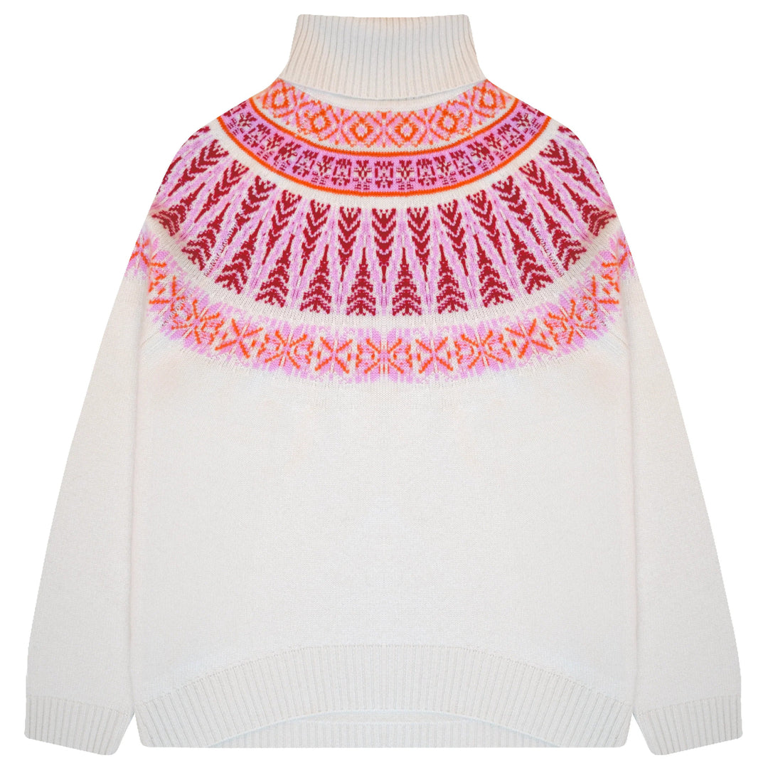 Fairisle Roll Collar Sweater - obligato