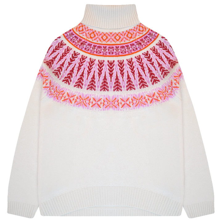 Fairisle Roll Collar Sweater - obligato