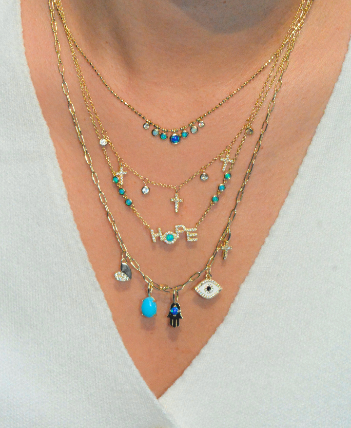Mini Cross Choker Necklace: Gold