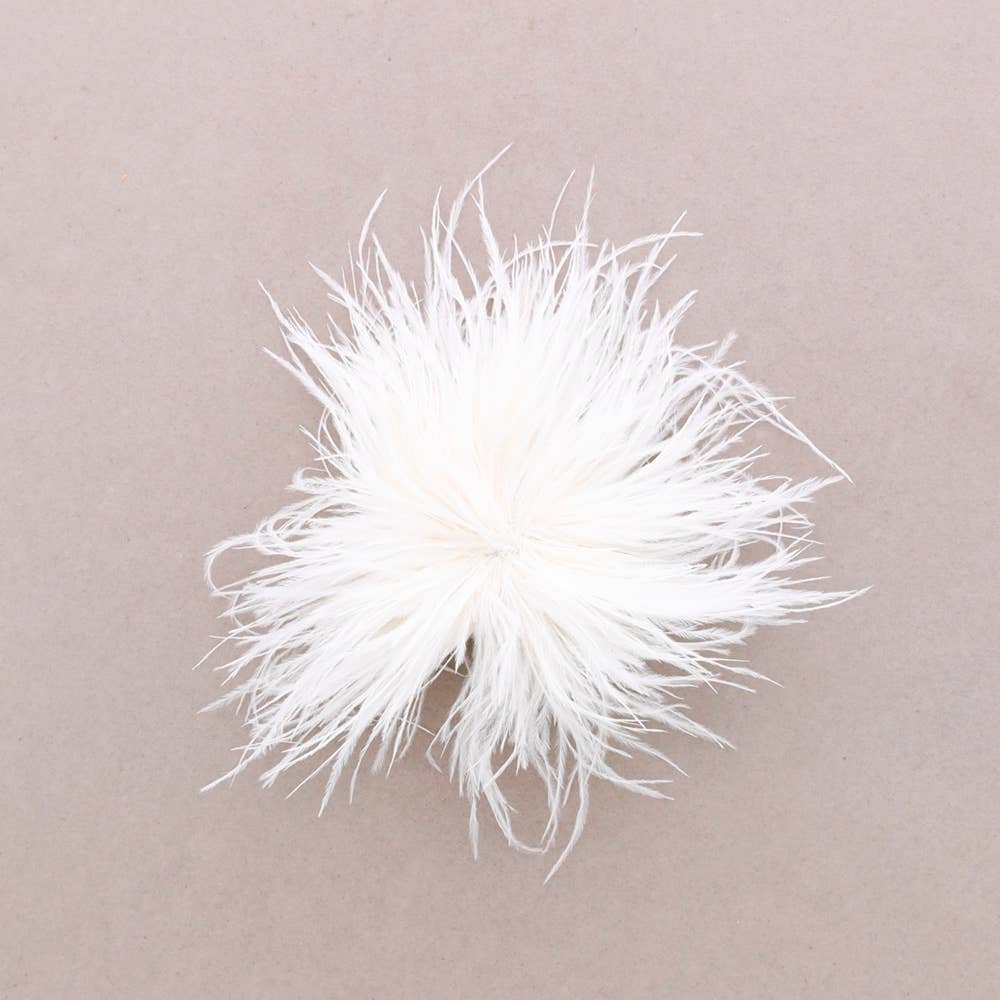Feather brooch 8–10 cm (C): Light Beige - obligato