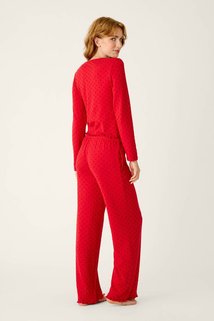 Femme de Noel Tonal Dot Long Sleeve PJ Set - obligato