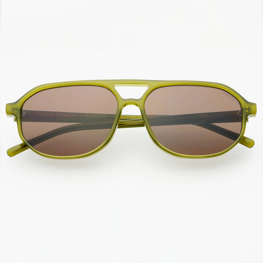Fenix Acetate Unisex Aviator Sunglasses : Olive - obligato