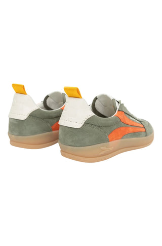 Fez Sneaker in Dark Olive Suede - obligato