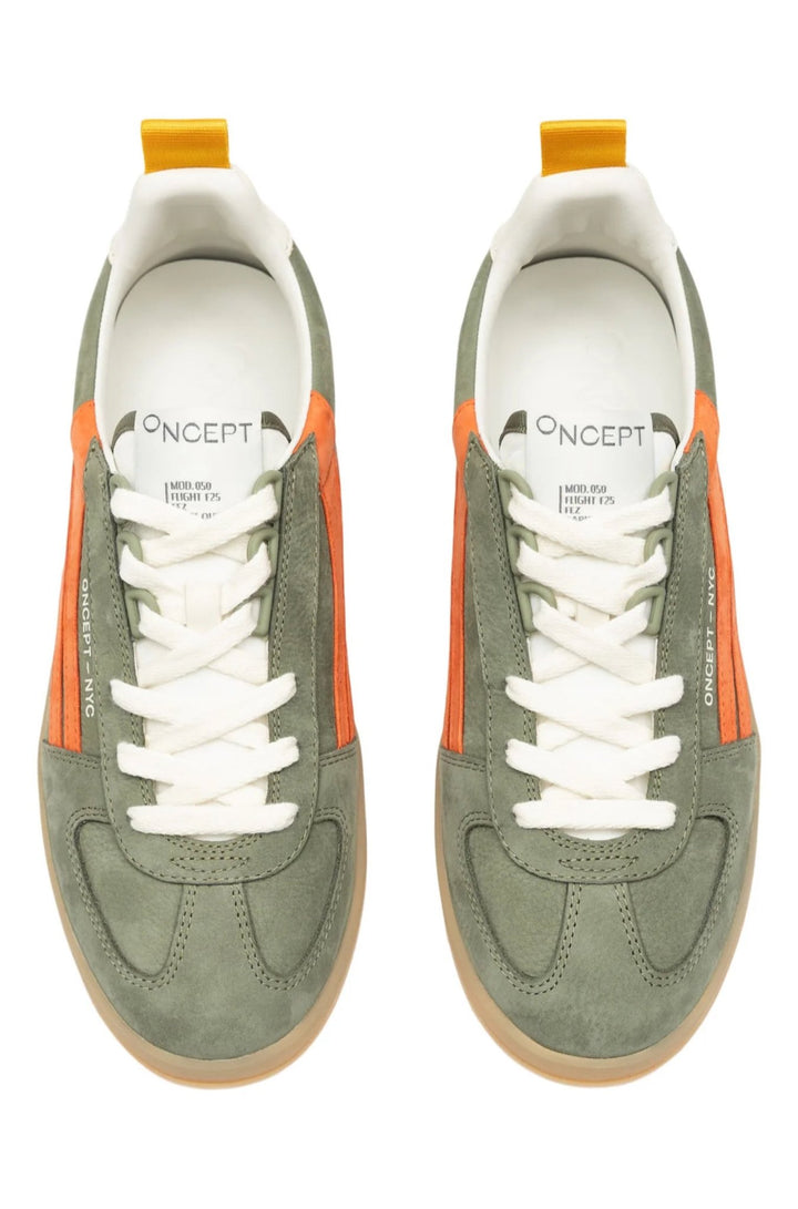 Fez Sneaker in Dark Olive Suede - obligato