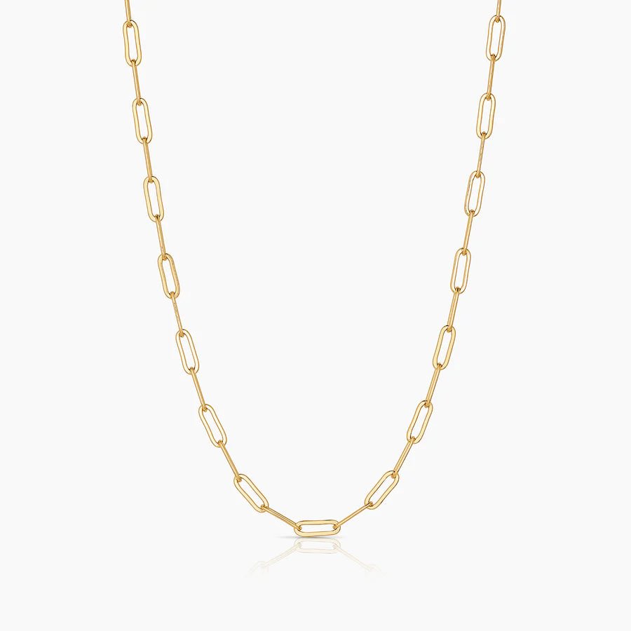Finn Paperclip Necklace | Up to 18" - 14k Gold Plated - obligato
