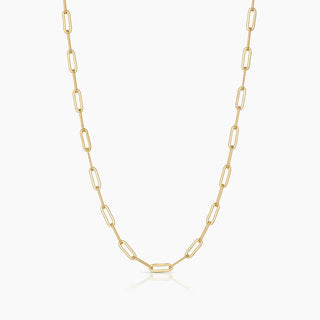 Finn Paperclip Necklace | Up to 18" - 14k Gold Plated - obligato