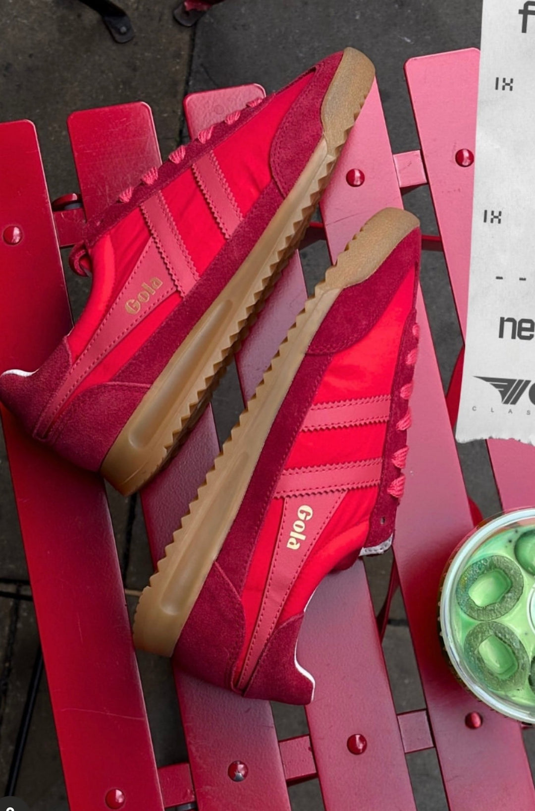 Firefly Sneaker in Red/Deep Coral - obligato