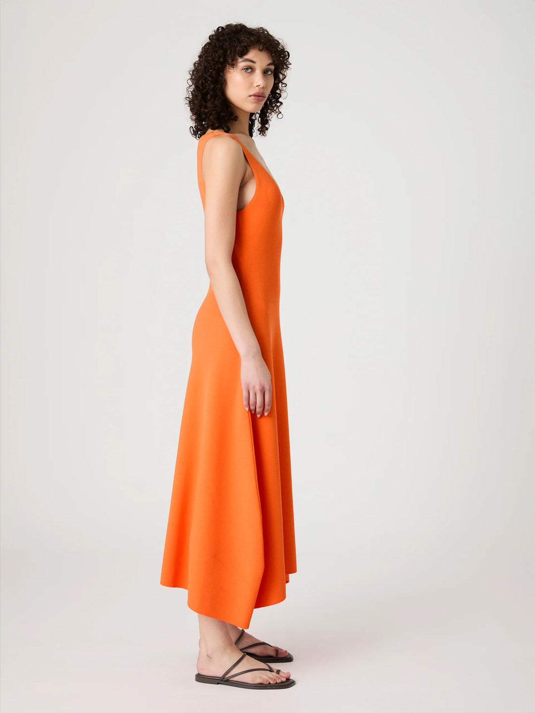 Fit & Flare Miami Orange Dress - obligato