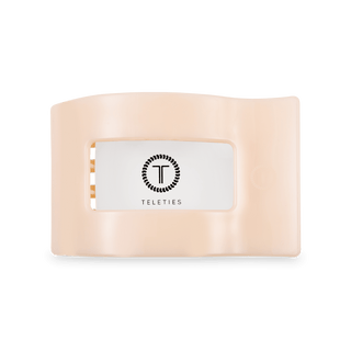 Flat Rectangle Hair Clip | Medium | Almond Beige - obligato