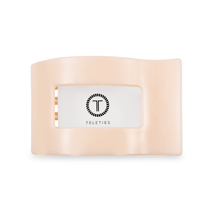Flat Rectangle Hair Clip | Medium | Almond Beige - obligato