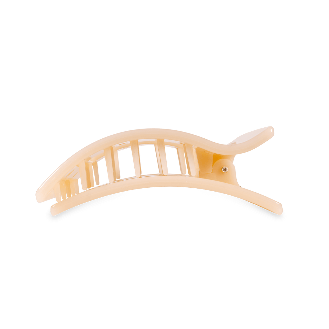 Flat Rectangle Hair Clip | Medium | Almond Beige - obligato