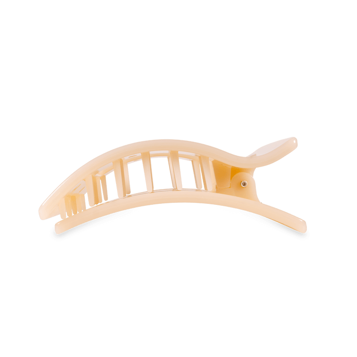 Flat Rectangle Hair Clip | Medium | Almond Beige - obligato