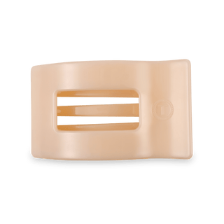 Flat Rectangle Hair Clip | Medium | Almond Beige - obligato