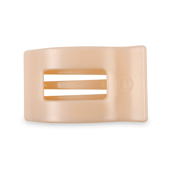 Flat Rectangle Hair Clip | Medium | Almond Beige - obligato