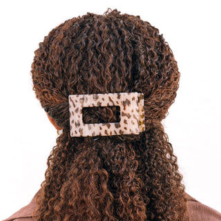 Flat Rectangle Hair Clip | Medium | Blonde Tortoise - obligato