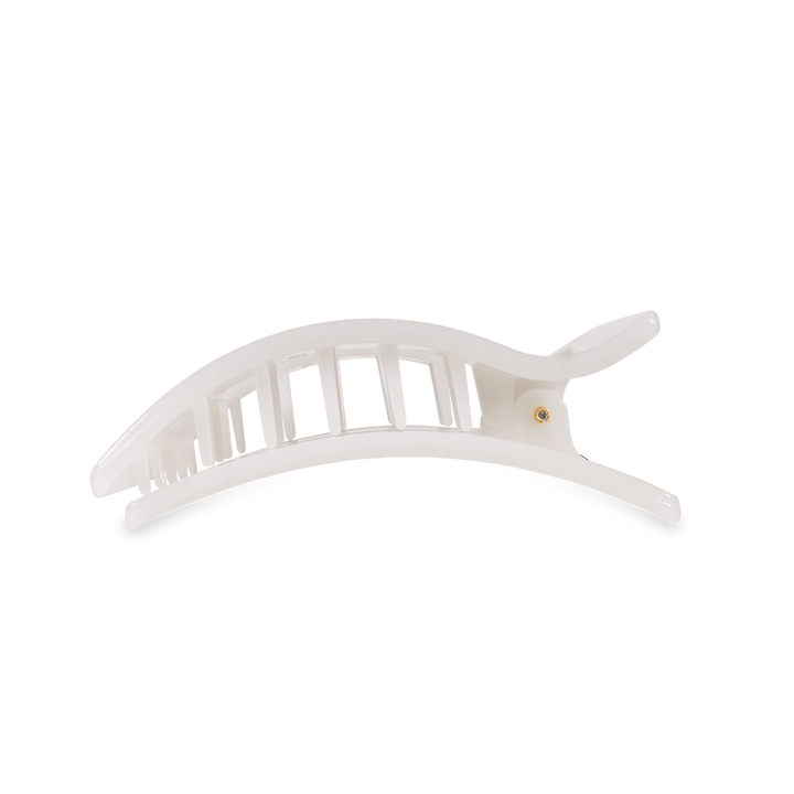 Flat Rectangle Hair Clip | Medium | Coconut White - obligato