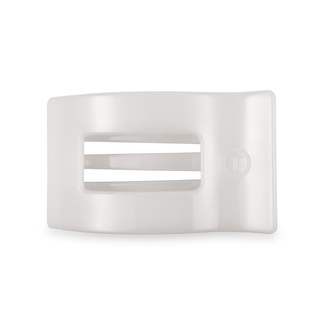 Flat Rectangle Hair Clip | Medium | Coconut White - obligato