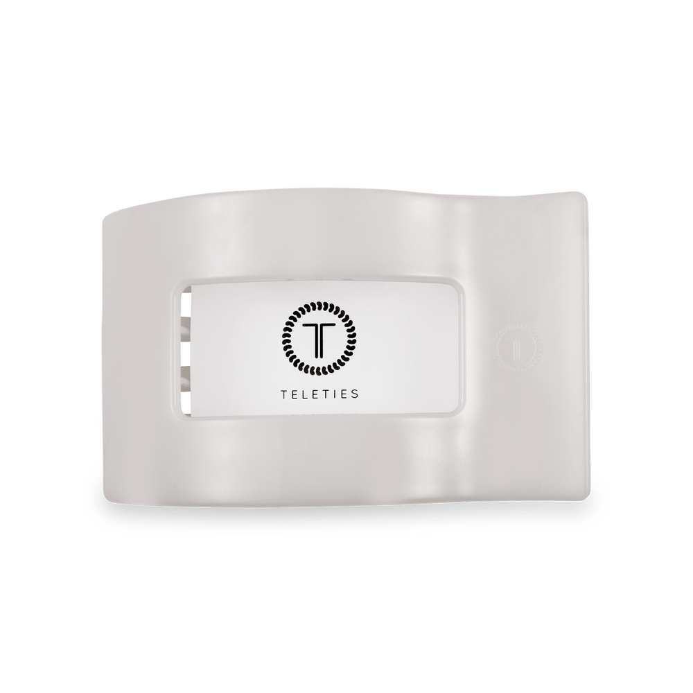 Flat Rectangle Hair Clip | Medium | Coconut White - obligato